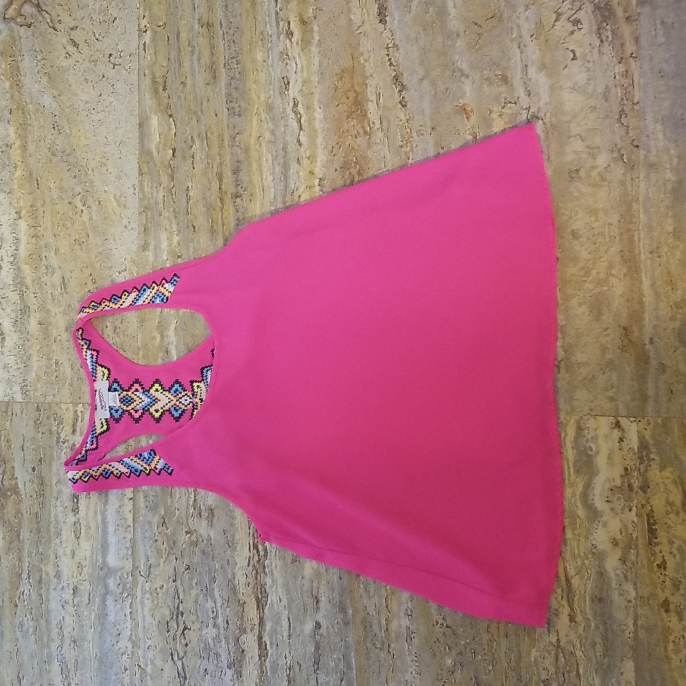 bright pink 100% polyester racerback tank